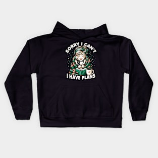 Sorry I Cant I Have Plans Kids Hoodie